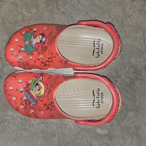 CROCS Red Graphic Slippers